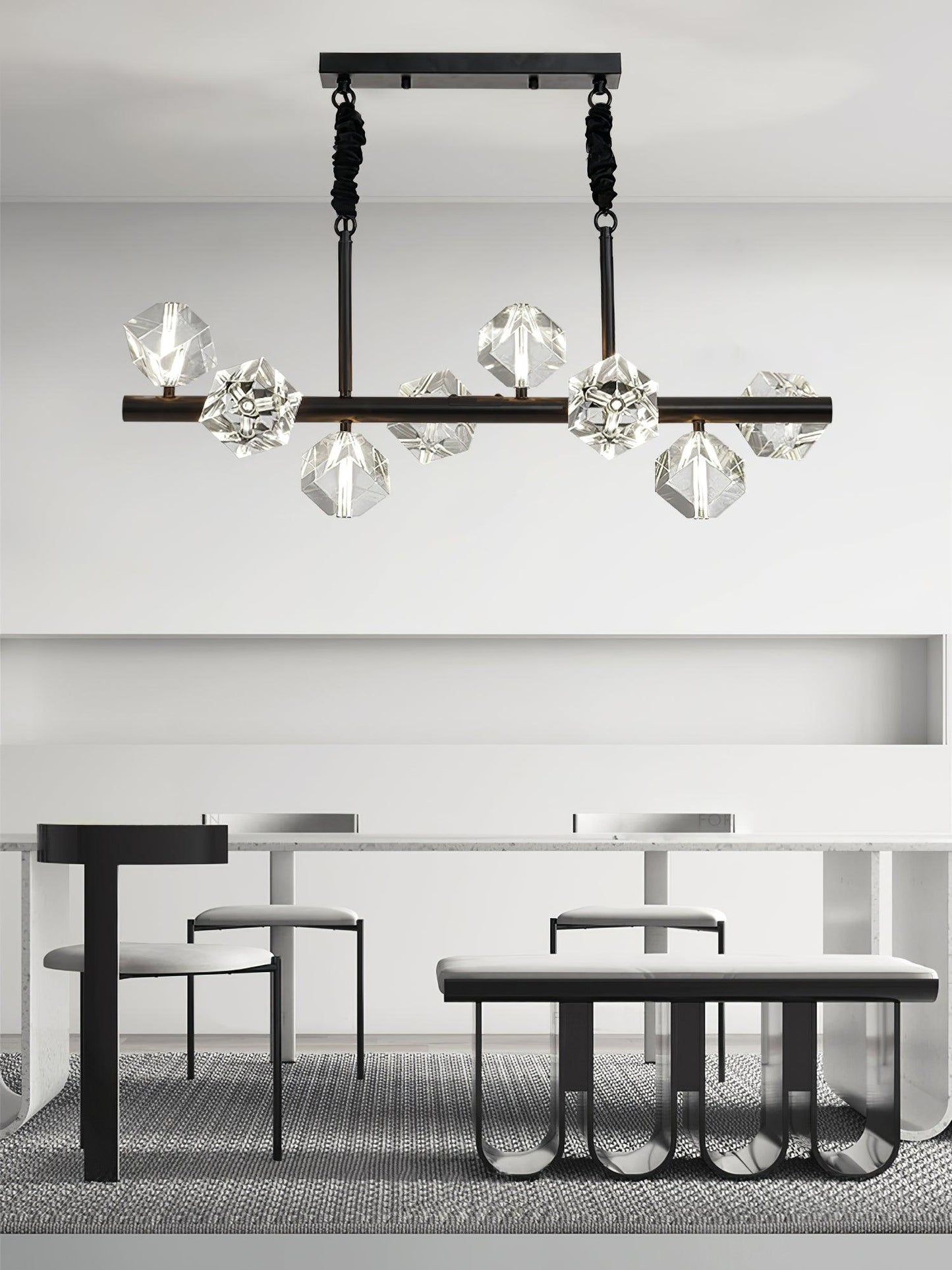 Takku Crystal Chandelier 8‑12 Heads Gold or Black LED