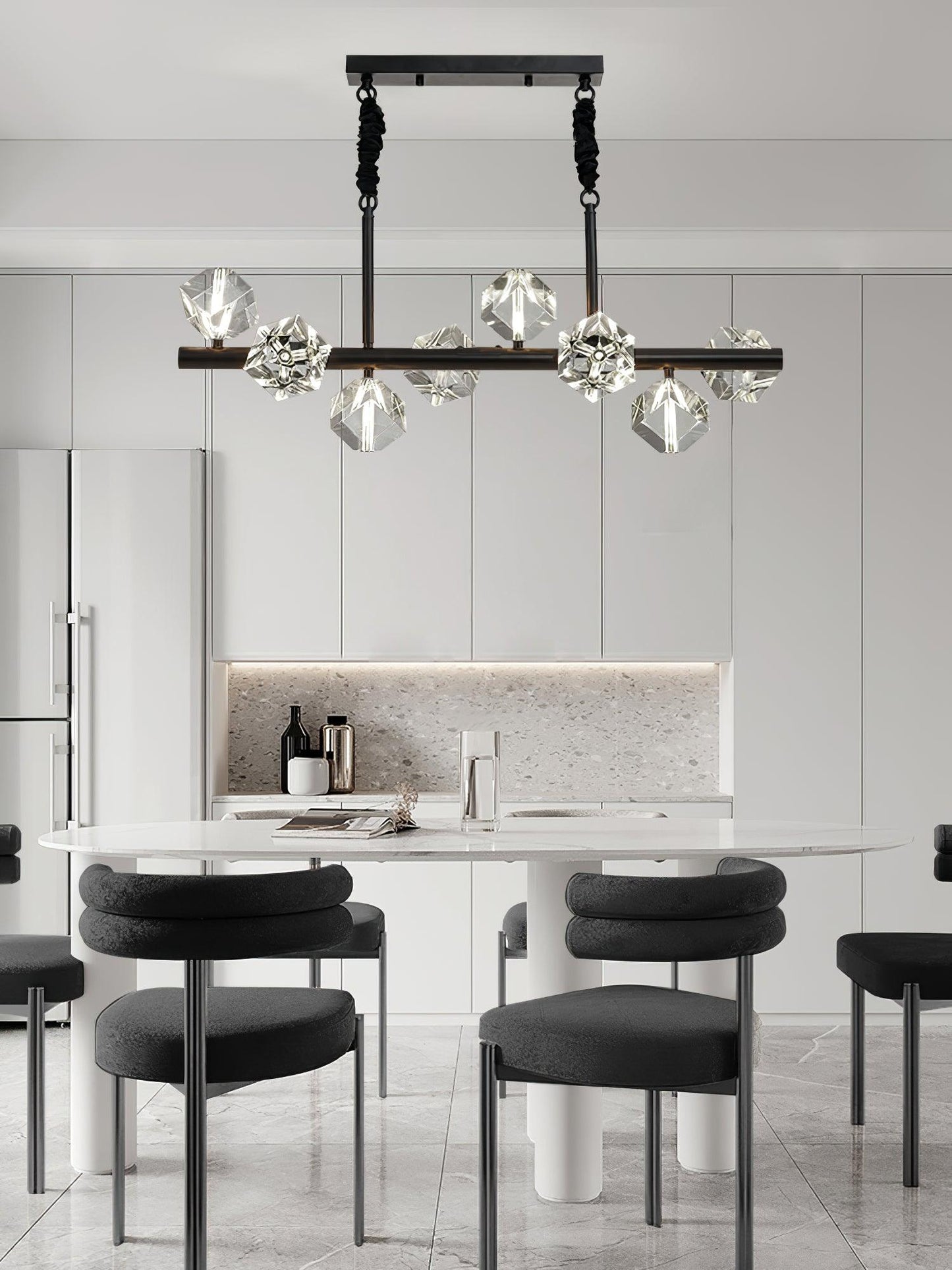 Takku Crystal Chandelier 8‑12 Heads Gold or Black LED