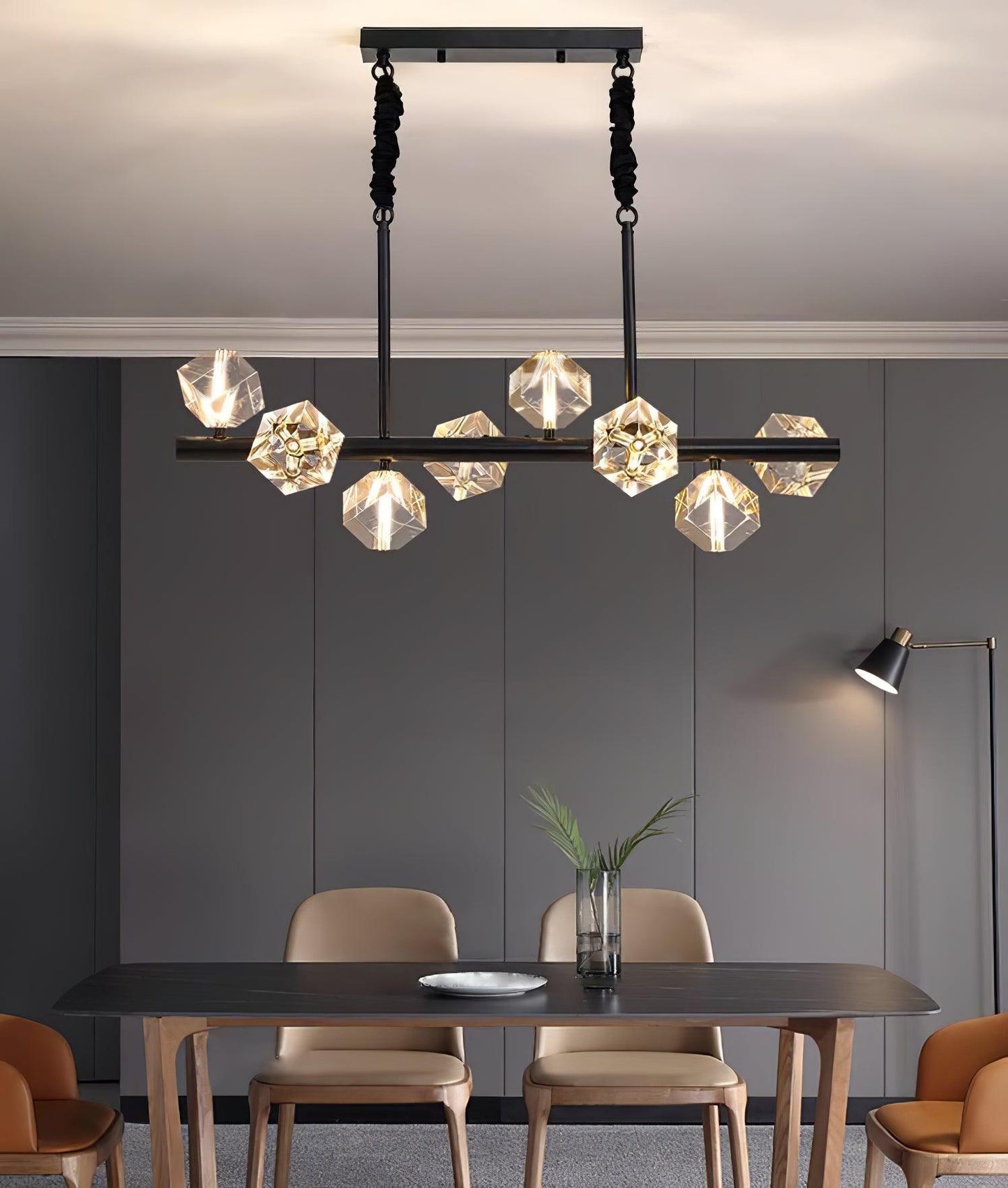 Takku Crystal Chandelier 8‑12 Heads Gold or Black LED