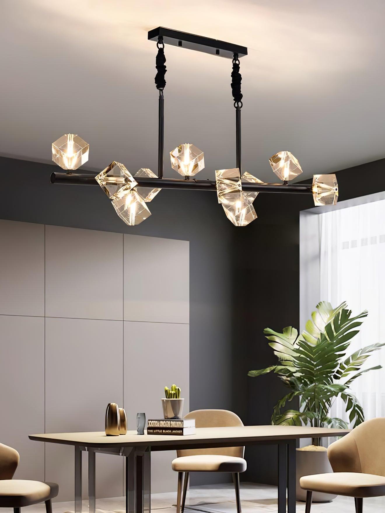 Takku Crystal Chandelier 8‑12 Heads Gold or Black LED