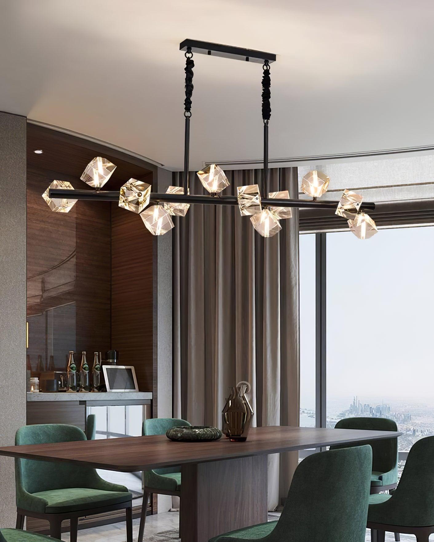 Takku Crystal Chandelier 8‑12 Heads Gold or Black LED
