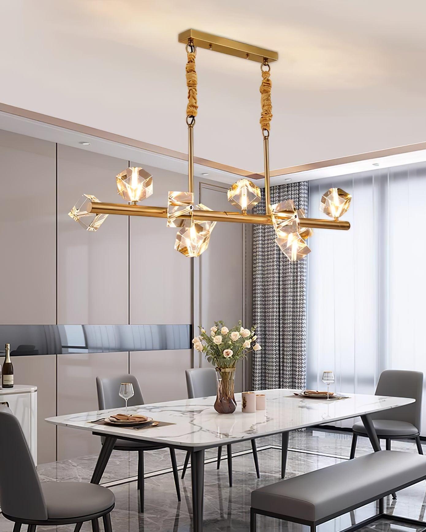 Takku Crystal Chandelier 8‑12 Heads Gold or Black LED