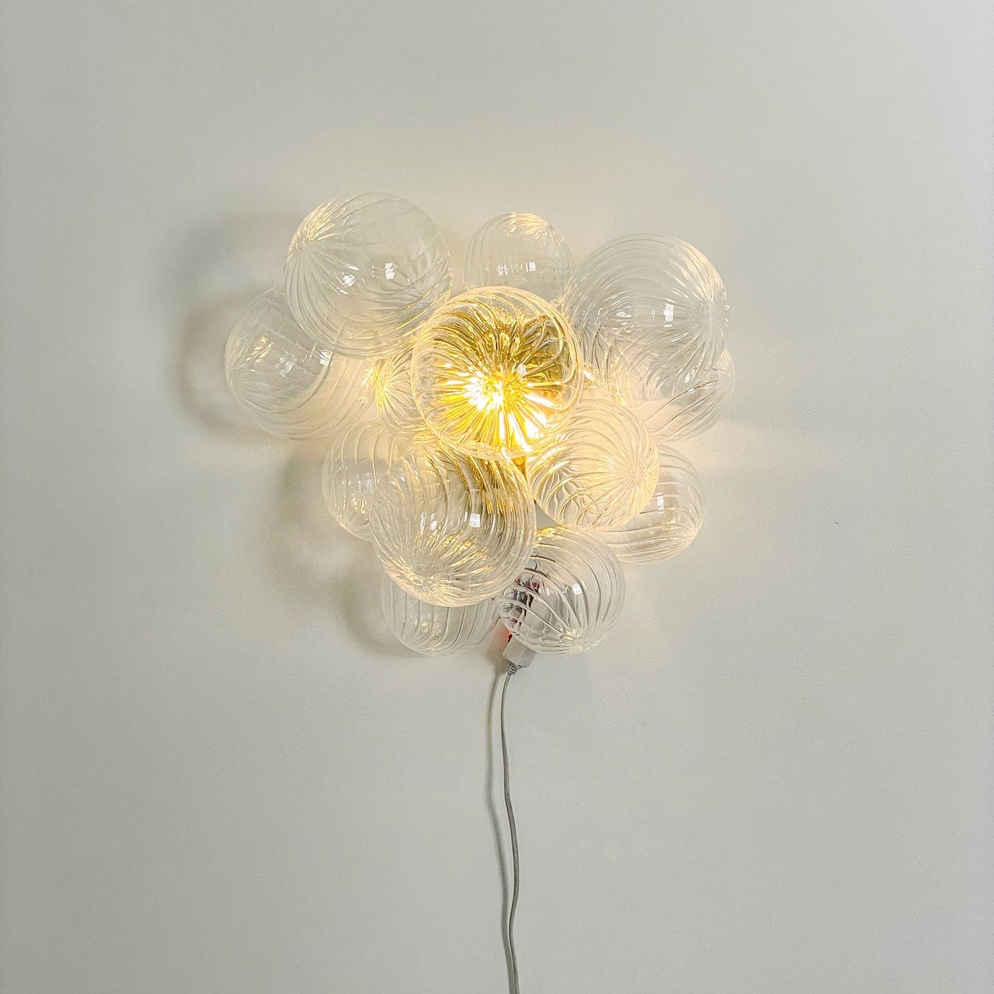 Talia Handblown Glass Gold & Clear Wall Lamp – Artistic Light