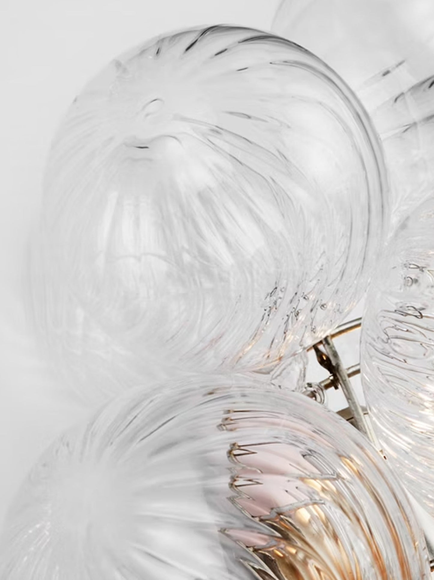 Talia Handblown Glass Gold & Clear Wall Lamp – Artistic Light