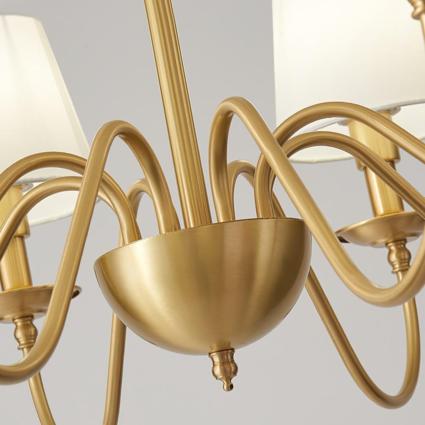 Tapered Fabric Brass Chandelier - YIOSI