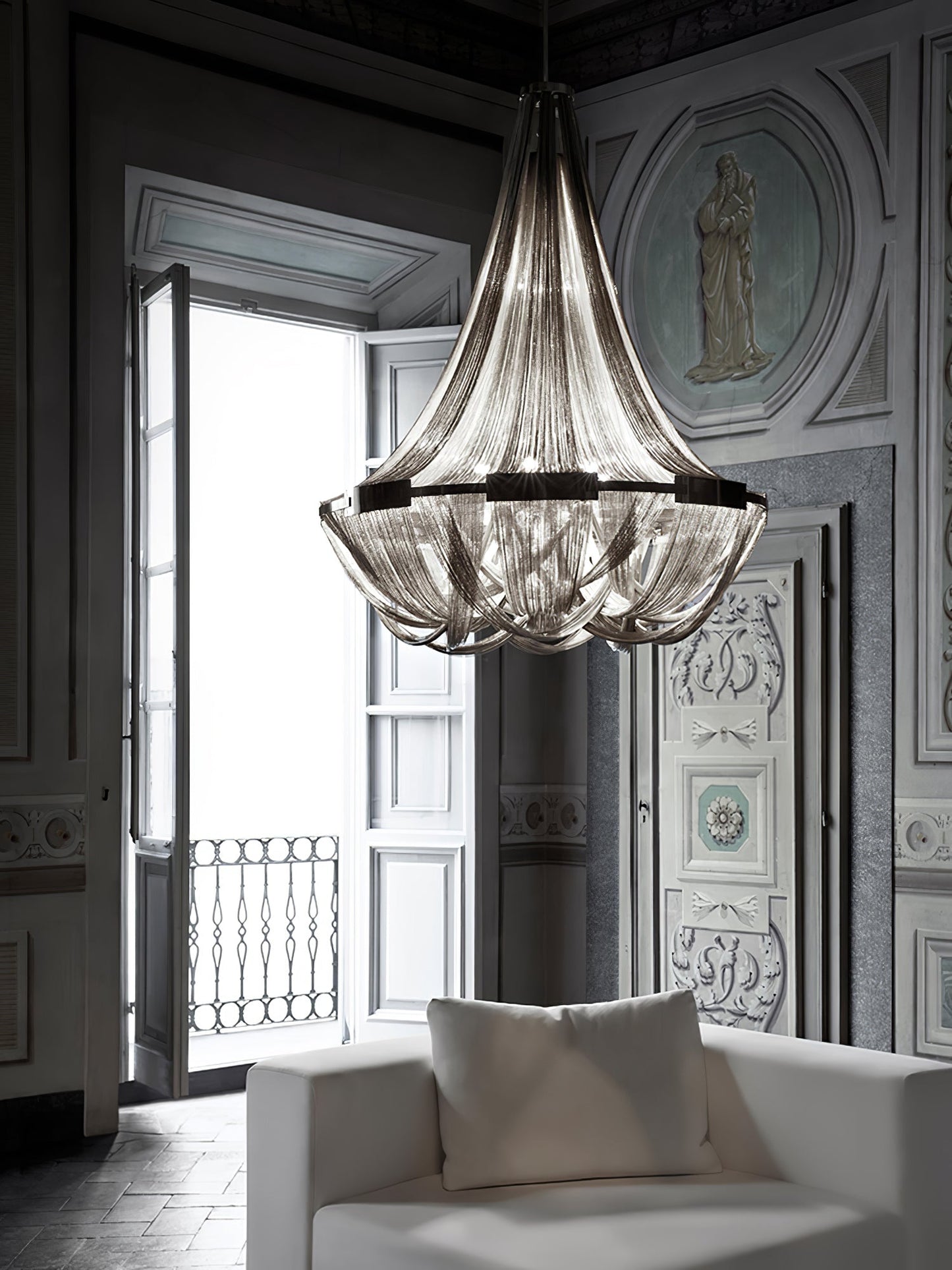 Tassel Aluminum Chain Chandelier - YIOSI