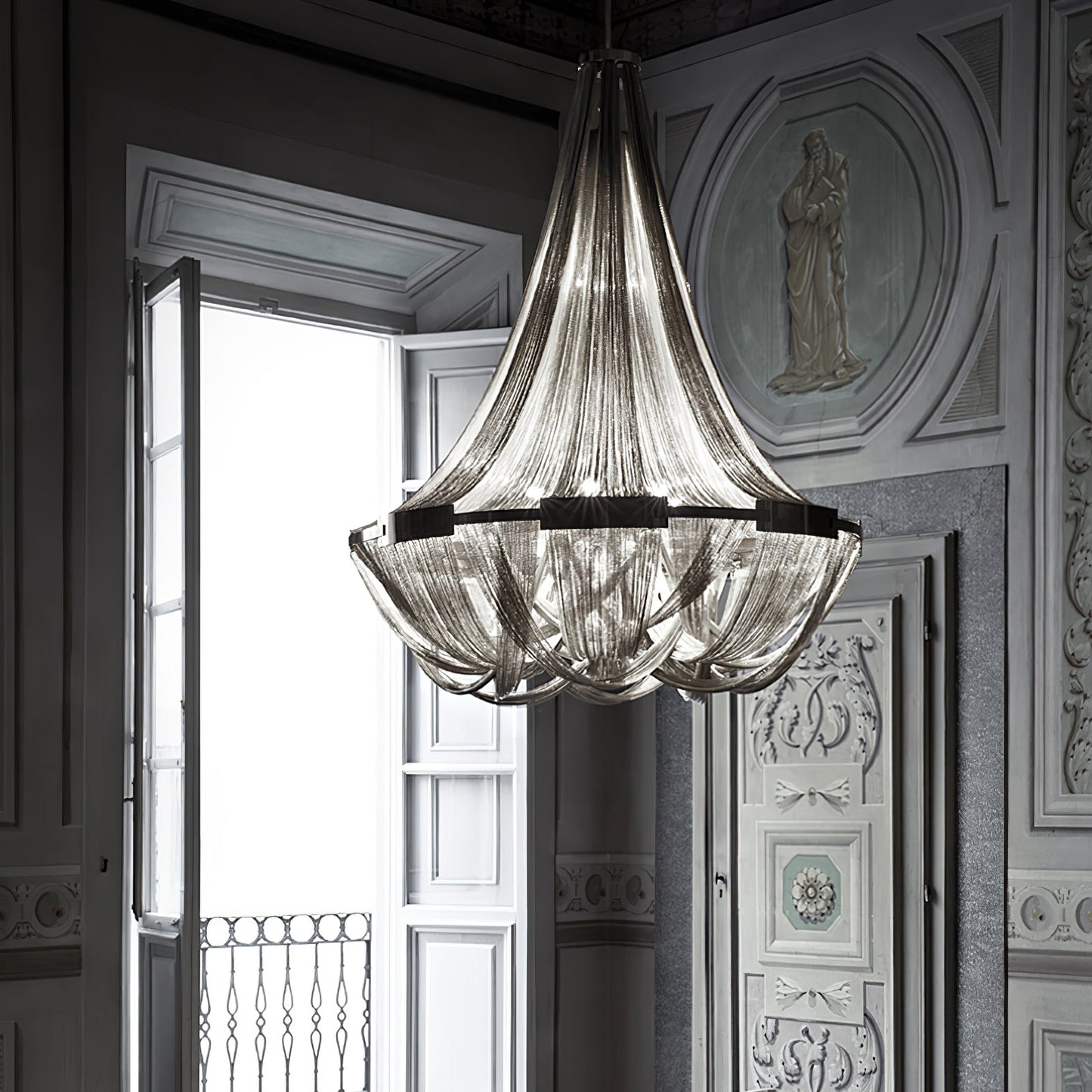 Tassel Aluminum Chain Chandelier - YIOSI
