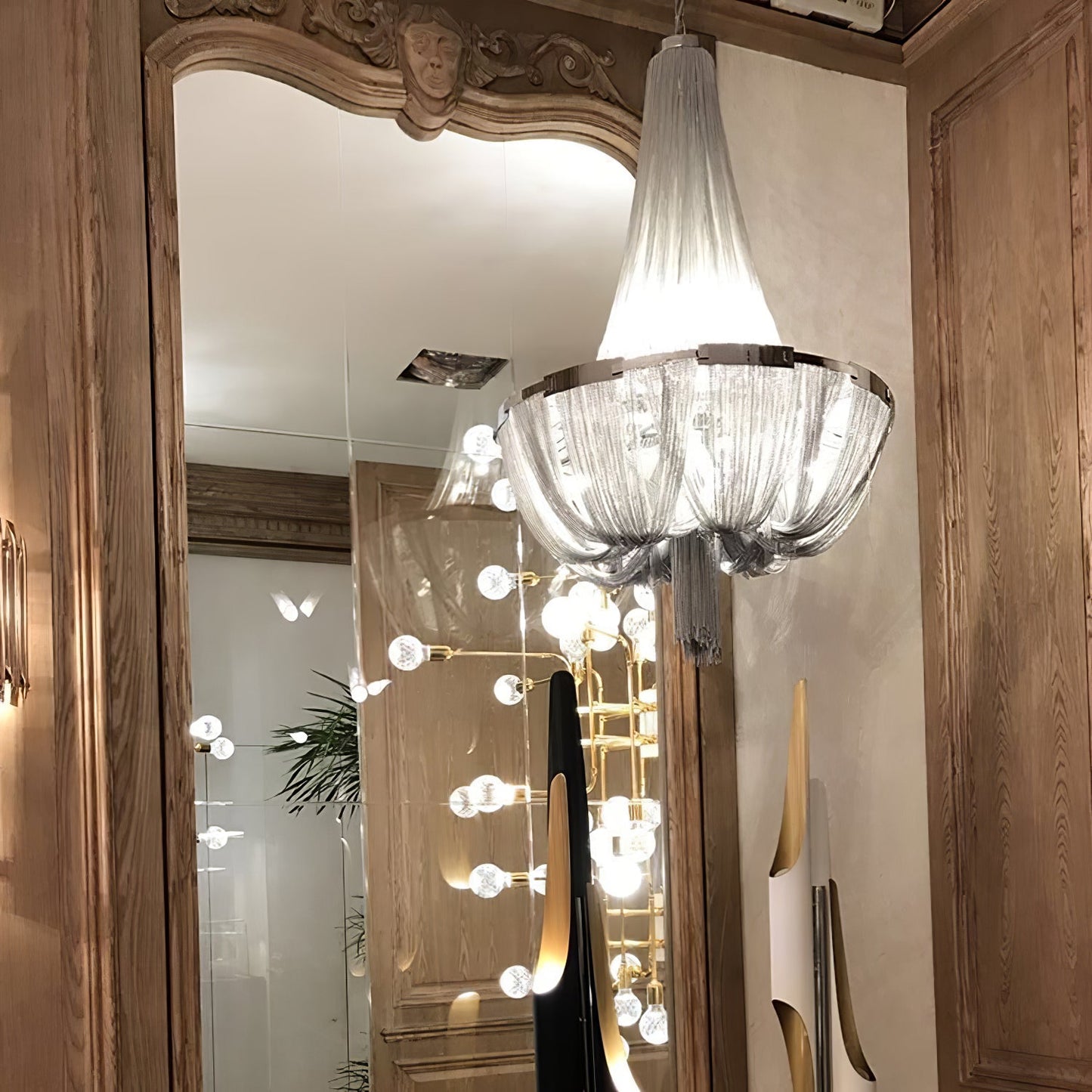 Tassel Aluminum Chain Chandelier - YIOSI