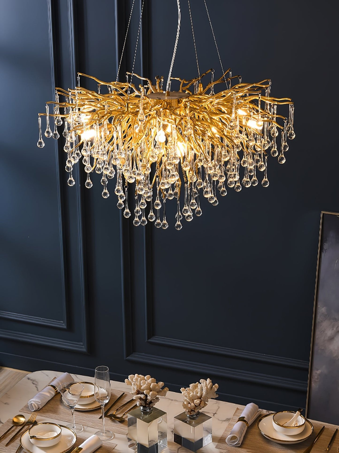 Teardrop Crystal Chandelier - YIOSI