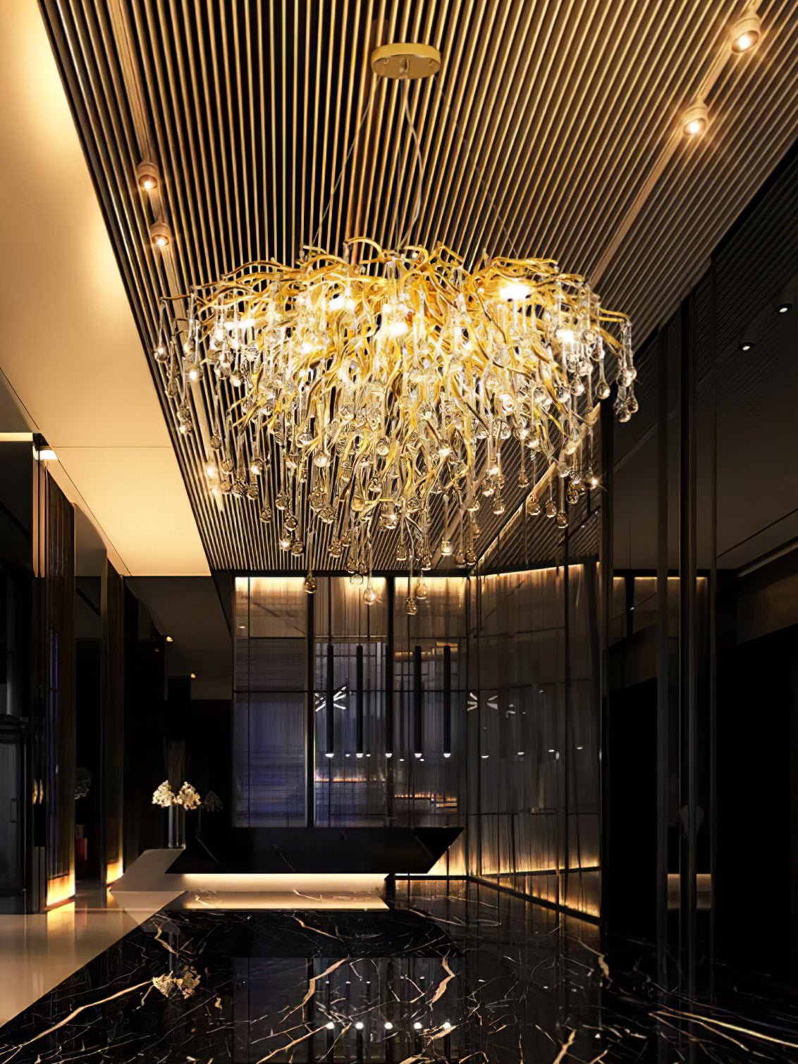 Teardrop Crystal Chandelier - YIOSI