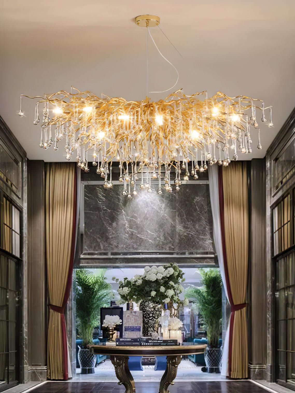 Teardrop Crystal Chandelier - YIOSI