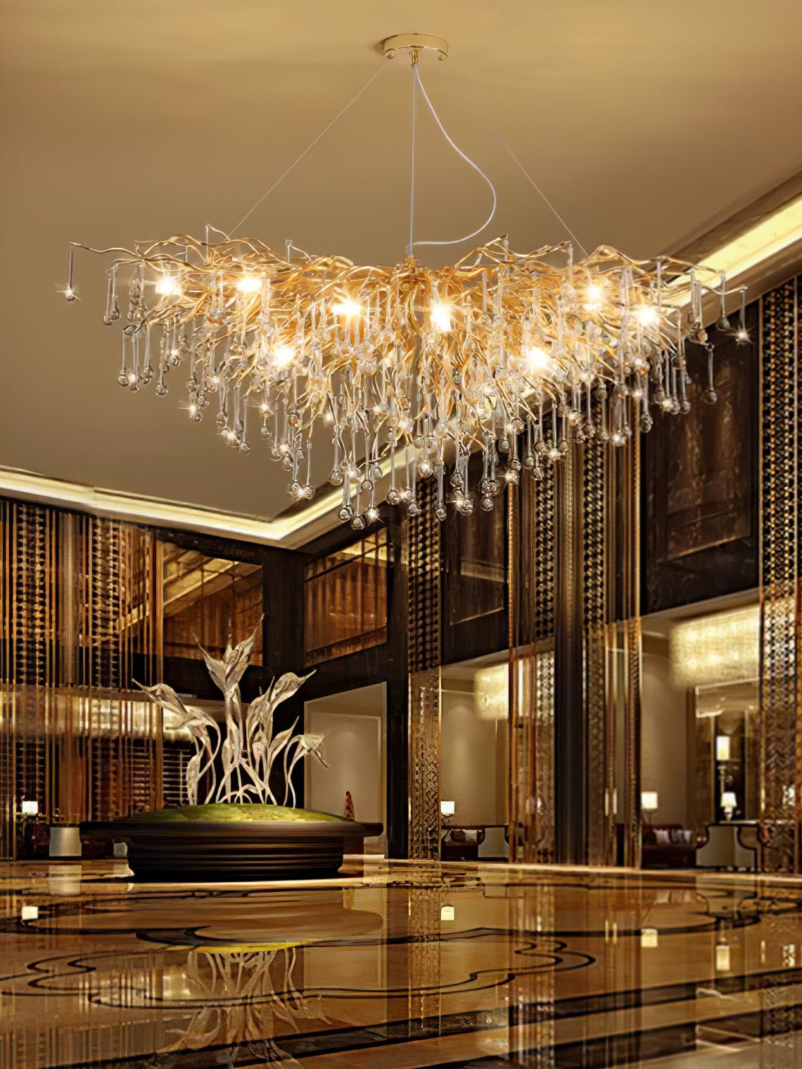 Teardrop Crystal Chandelier - YIOSI