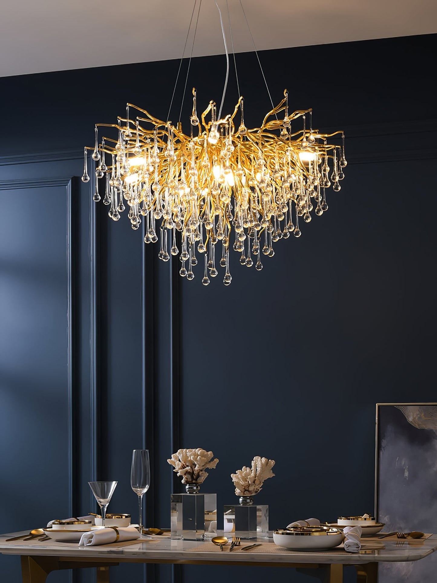 Teardrop Crystal Chandelier - YIOSI