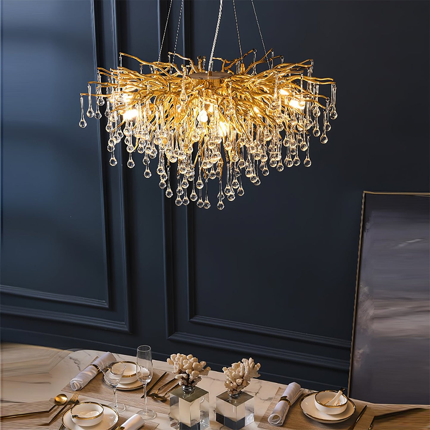 Teardrop Crystal Chandelier - YIOSI