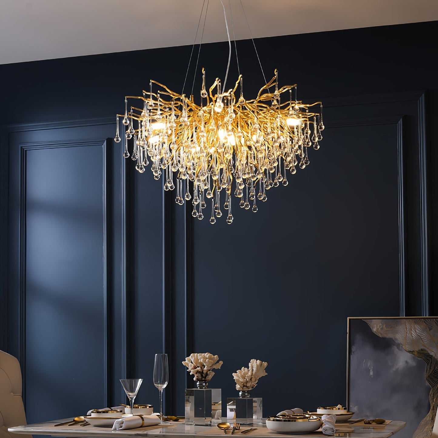 Teardrop Crystal Chandelier - YIOSI