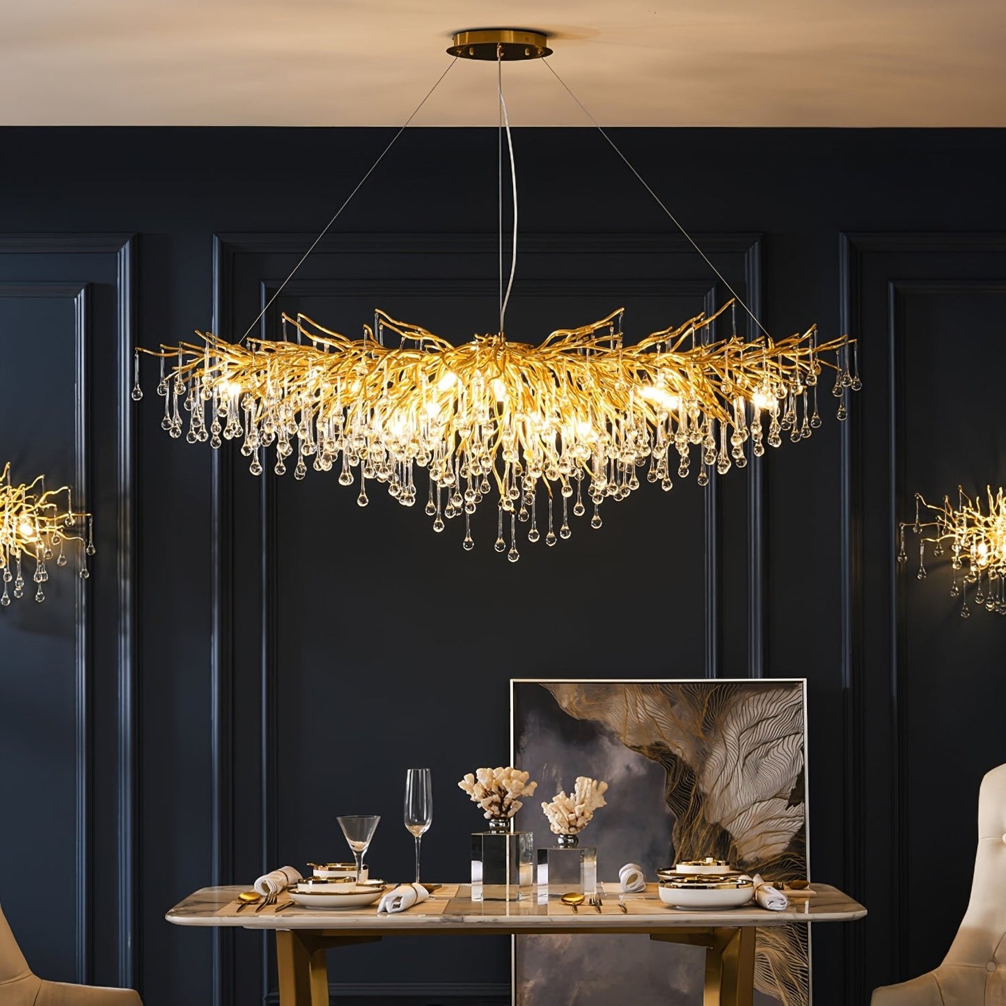 Teardrop Crystal Chandelier - YIOSI
