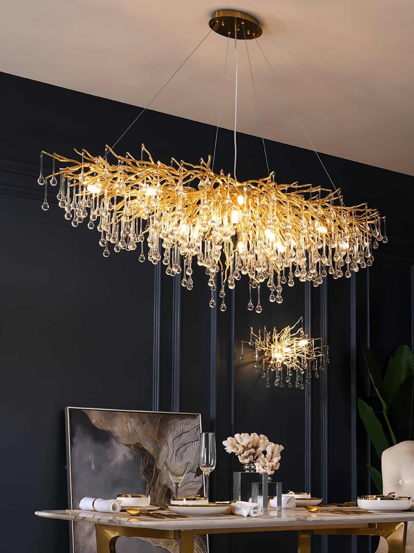 Teardrop Crystal Chandelier - YIOSI