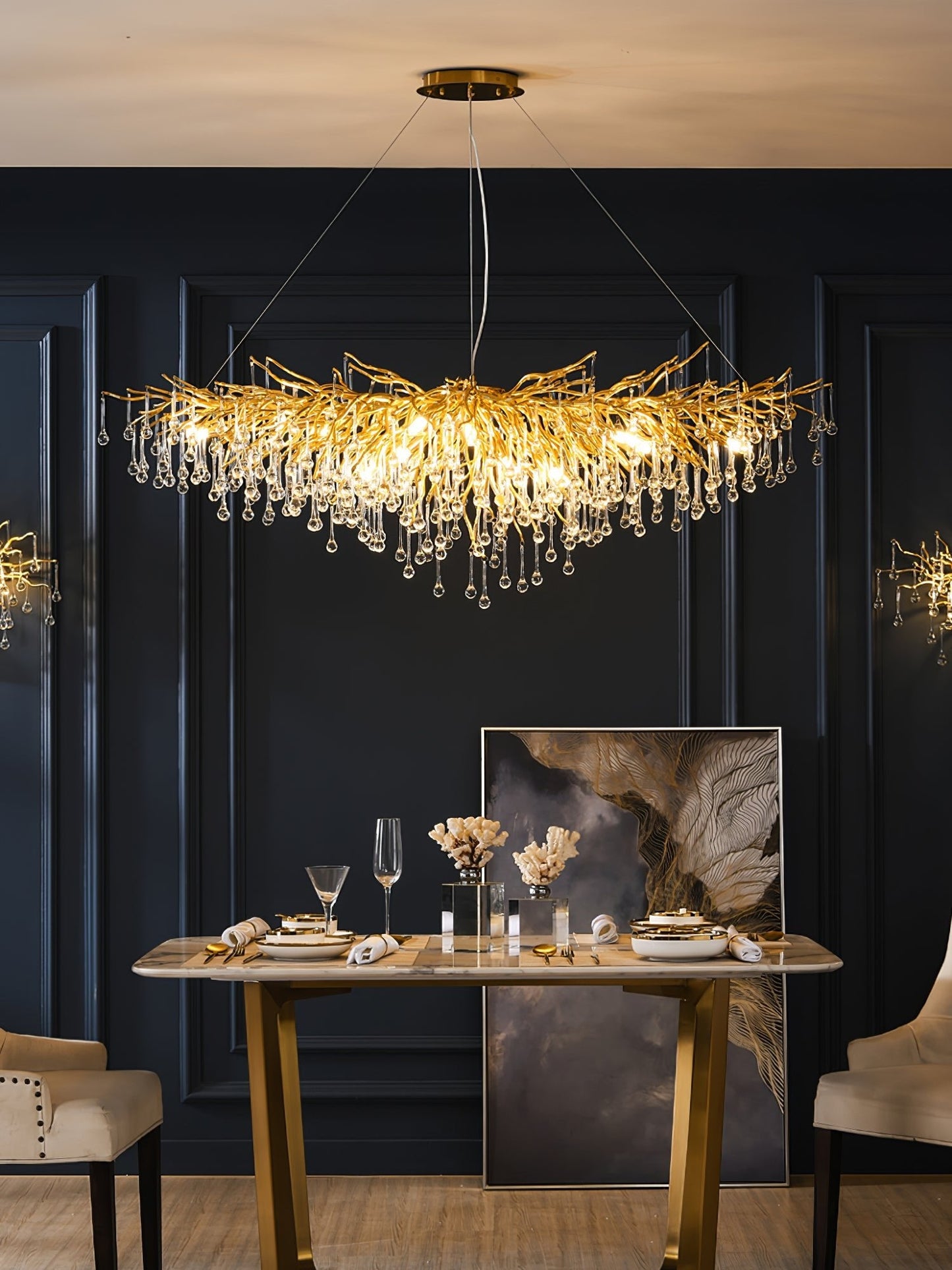 Teardrop Crystal Chandelier - YIOSI