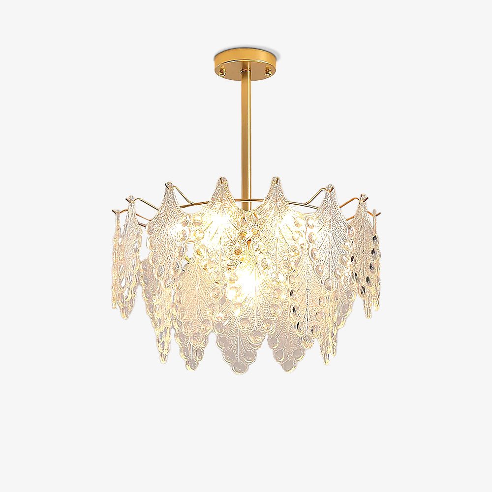 Tiered Carved Glass Chandelier - YIOSI