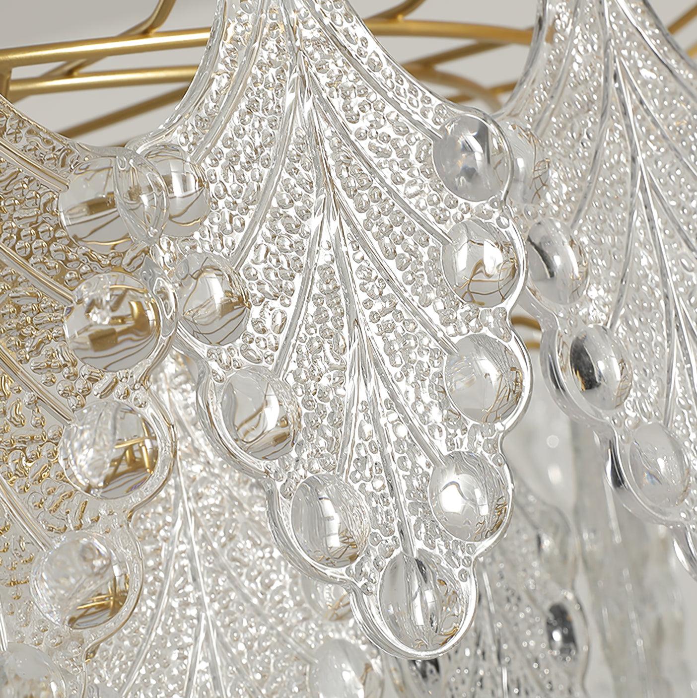 Tiered Carved Glass Chandelier - YIOSI