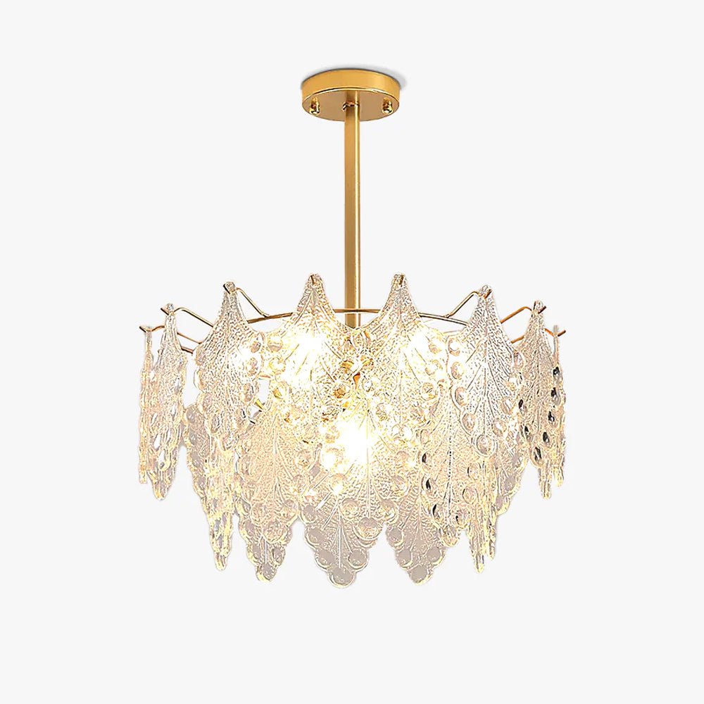 Tiered Carved Glass Chandelier - YIOSI