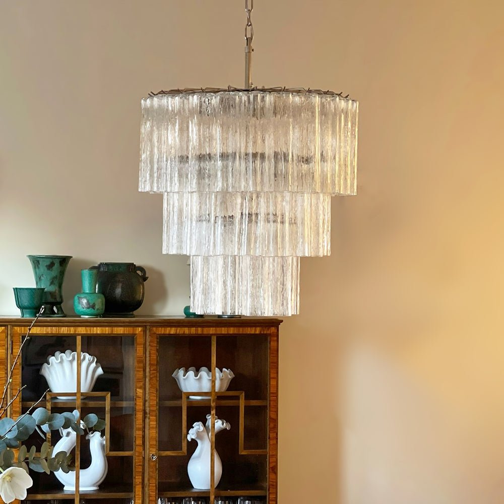 Tiered Tube Murano Glass Chandelier - YIOSI