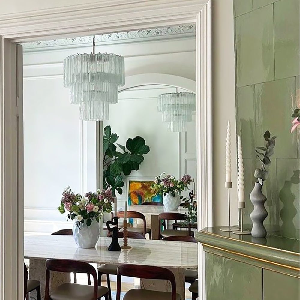 Tiered Tube Murano Glass Chandelier - YIOSI