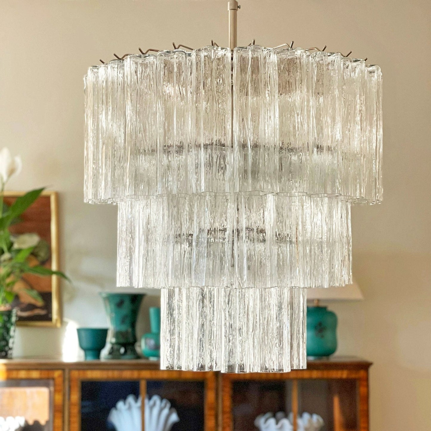 Tiered Tube Murano Glass Chandelier - YIOSI