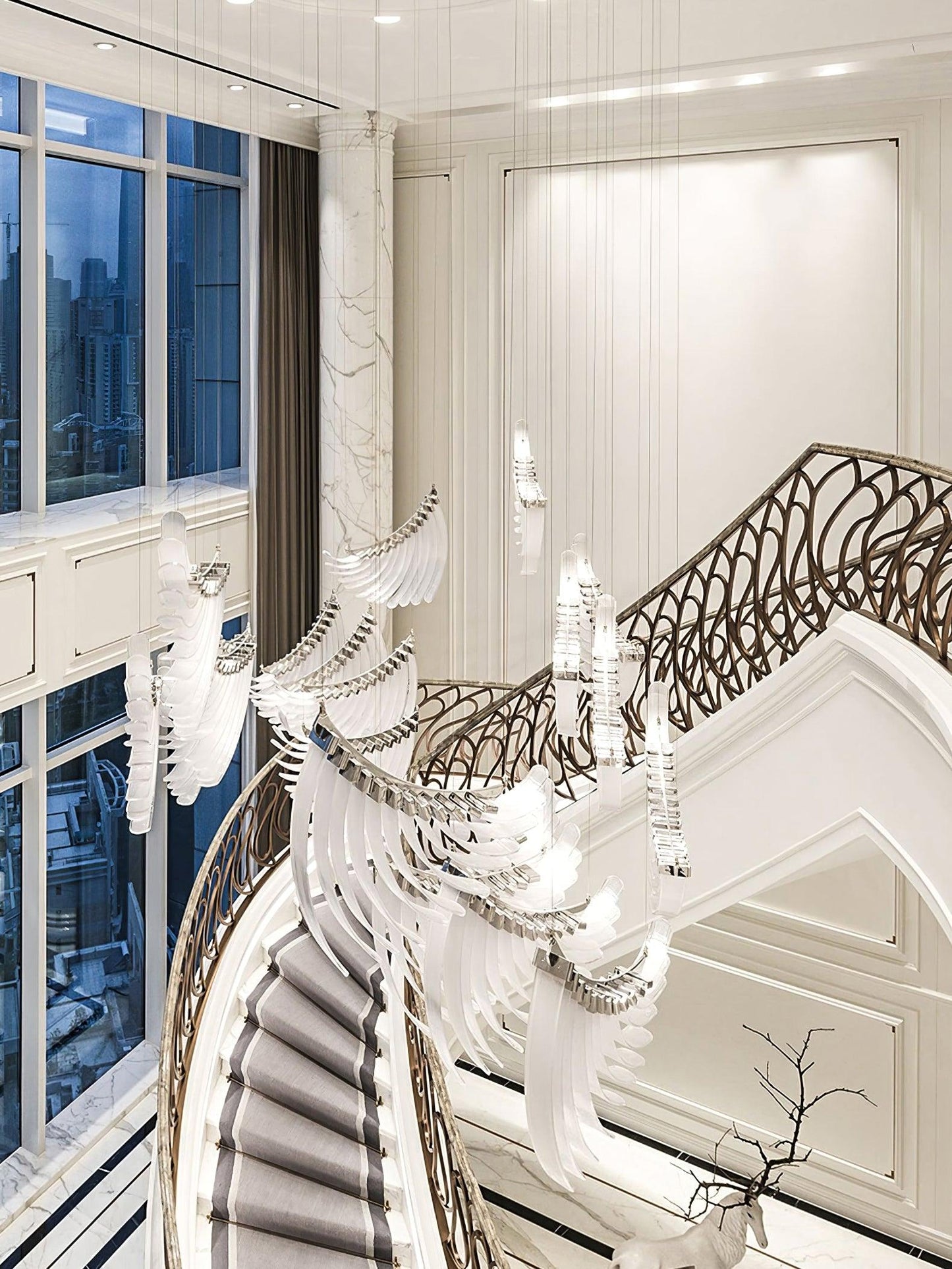 Tiered Palmette Chandelier - YIOSI