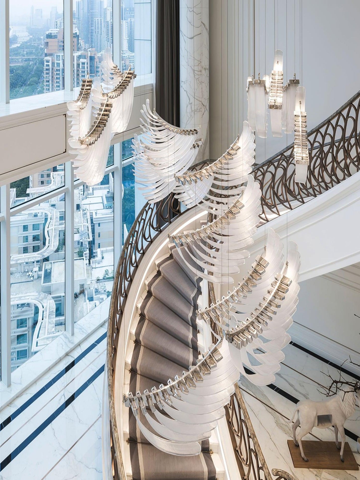 Tiered Palmette Chandelier - YIOSI