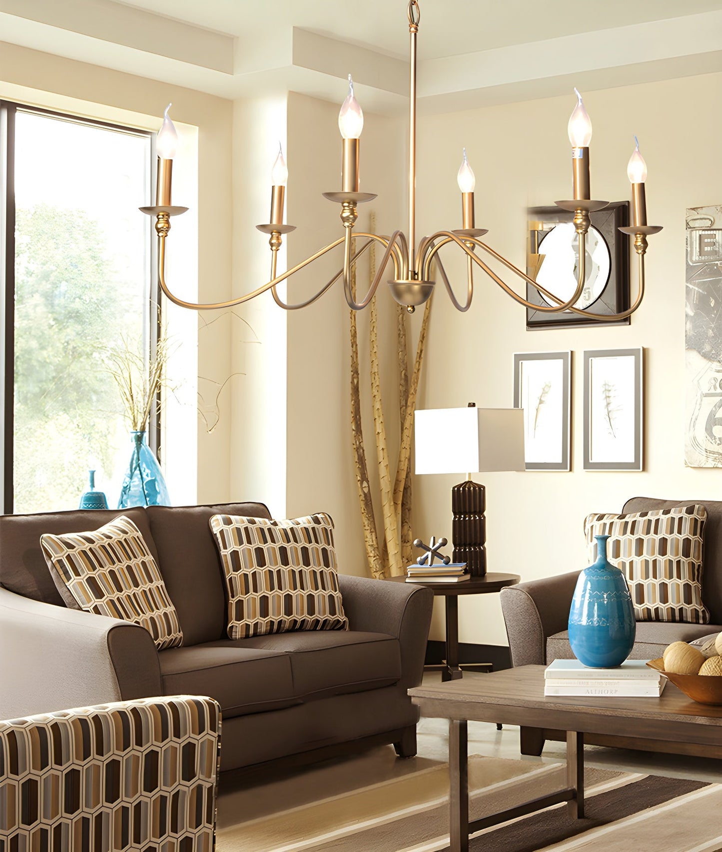 Timeless Gold Candle Chandelier - YIOSI