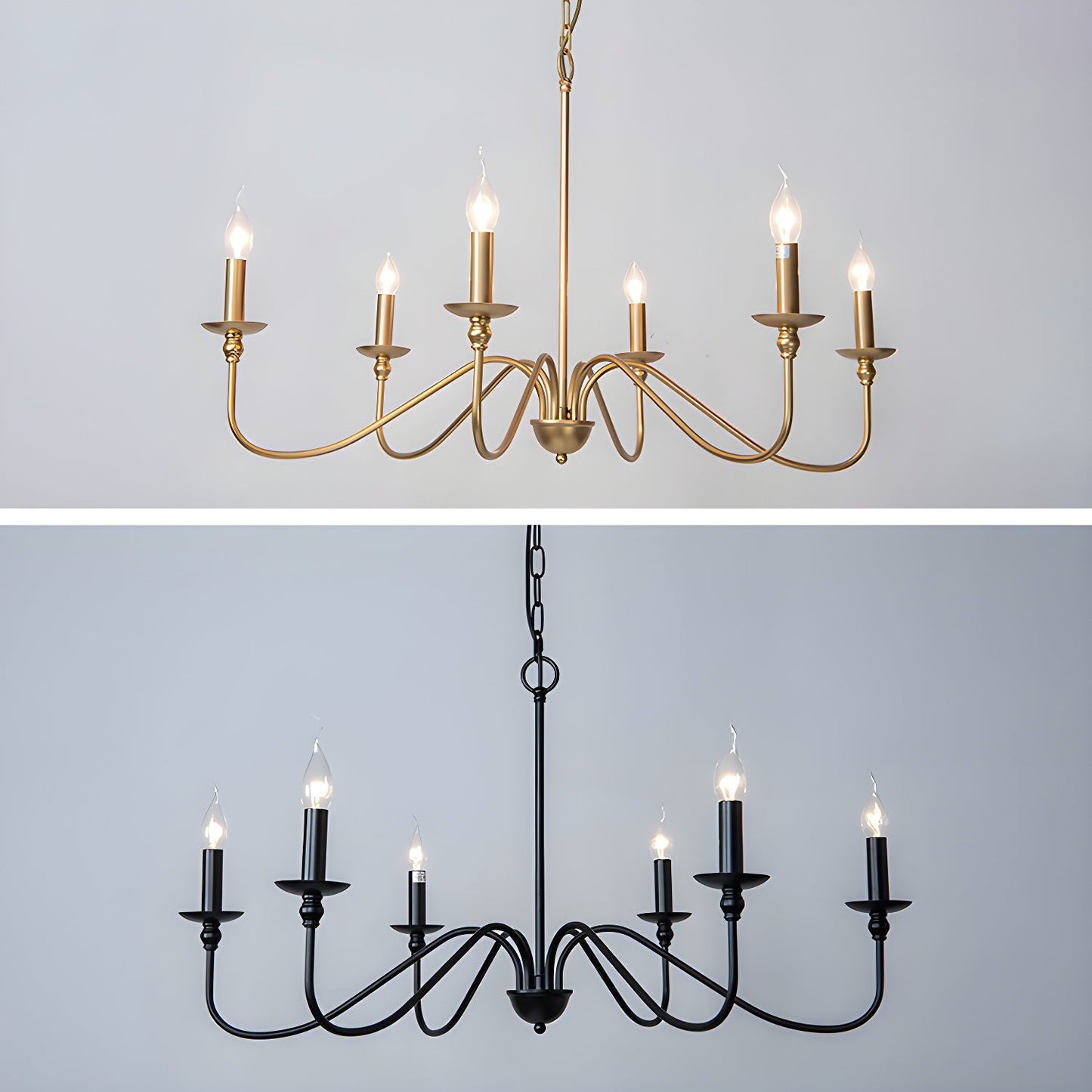 Timeless Gold Candle Chandelier - YIOSI