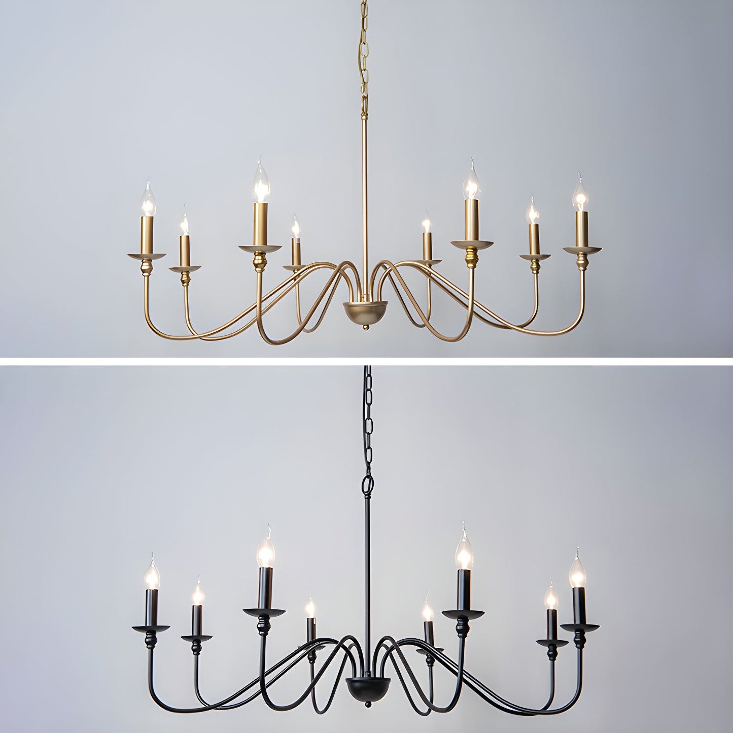 Timeless Gold Candle Chandelier - YIOSI