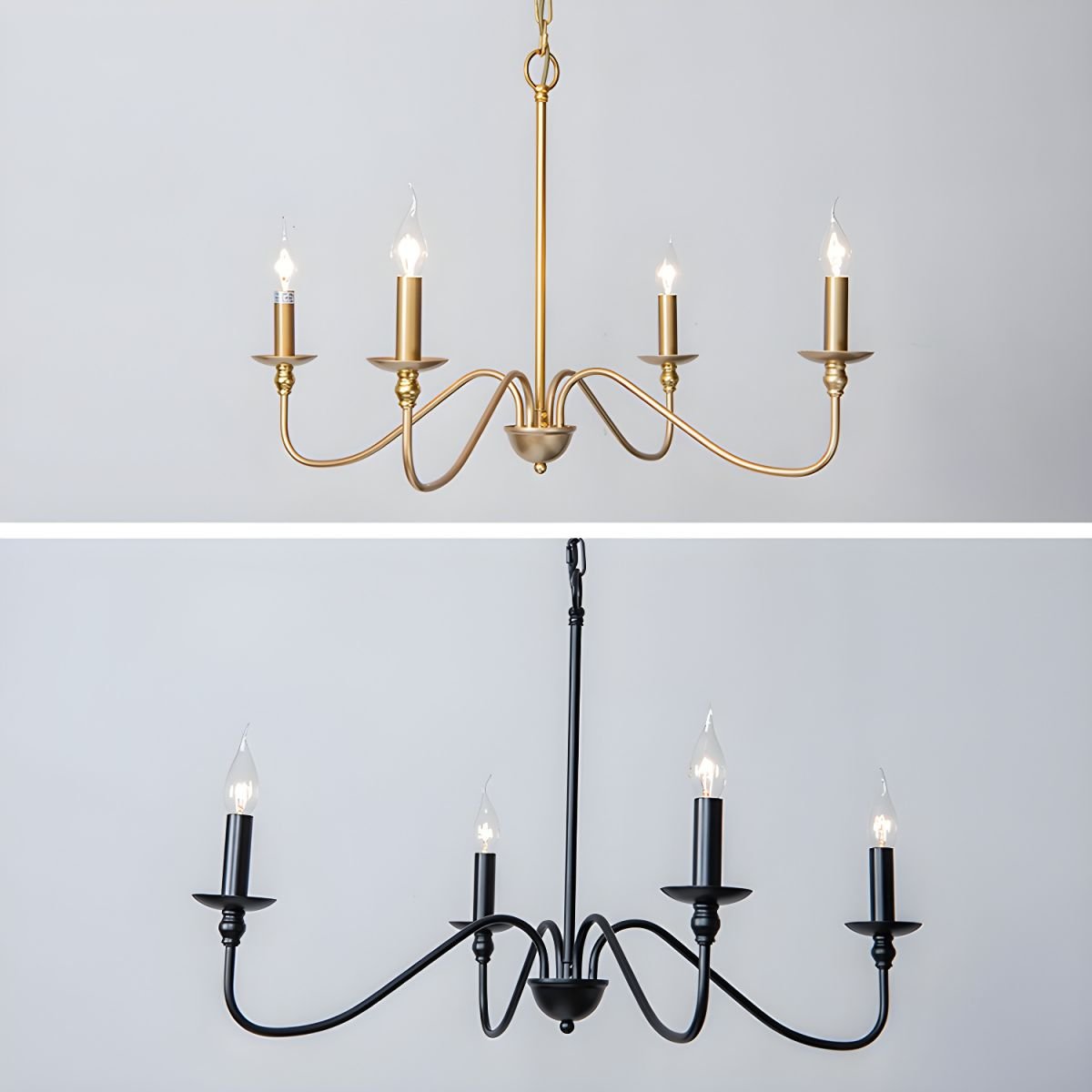 Timeless Gold Candle Chandelier - YIOSI