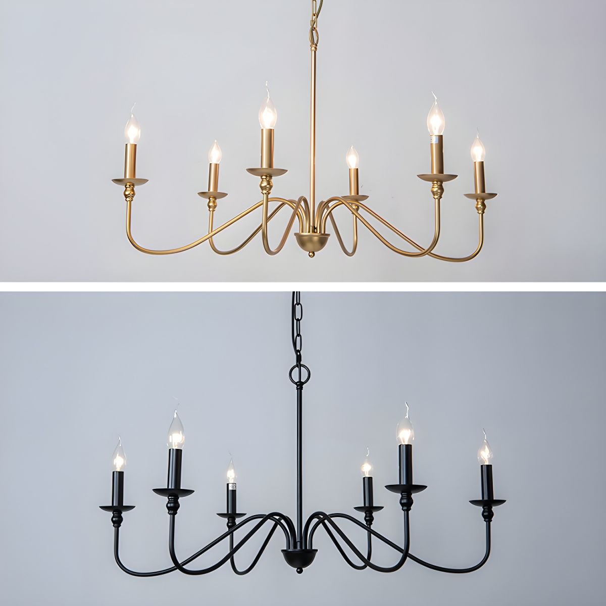 Timeless Gold Candle Chandelier - YIOSI