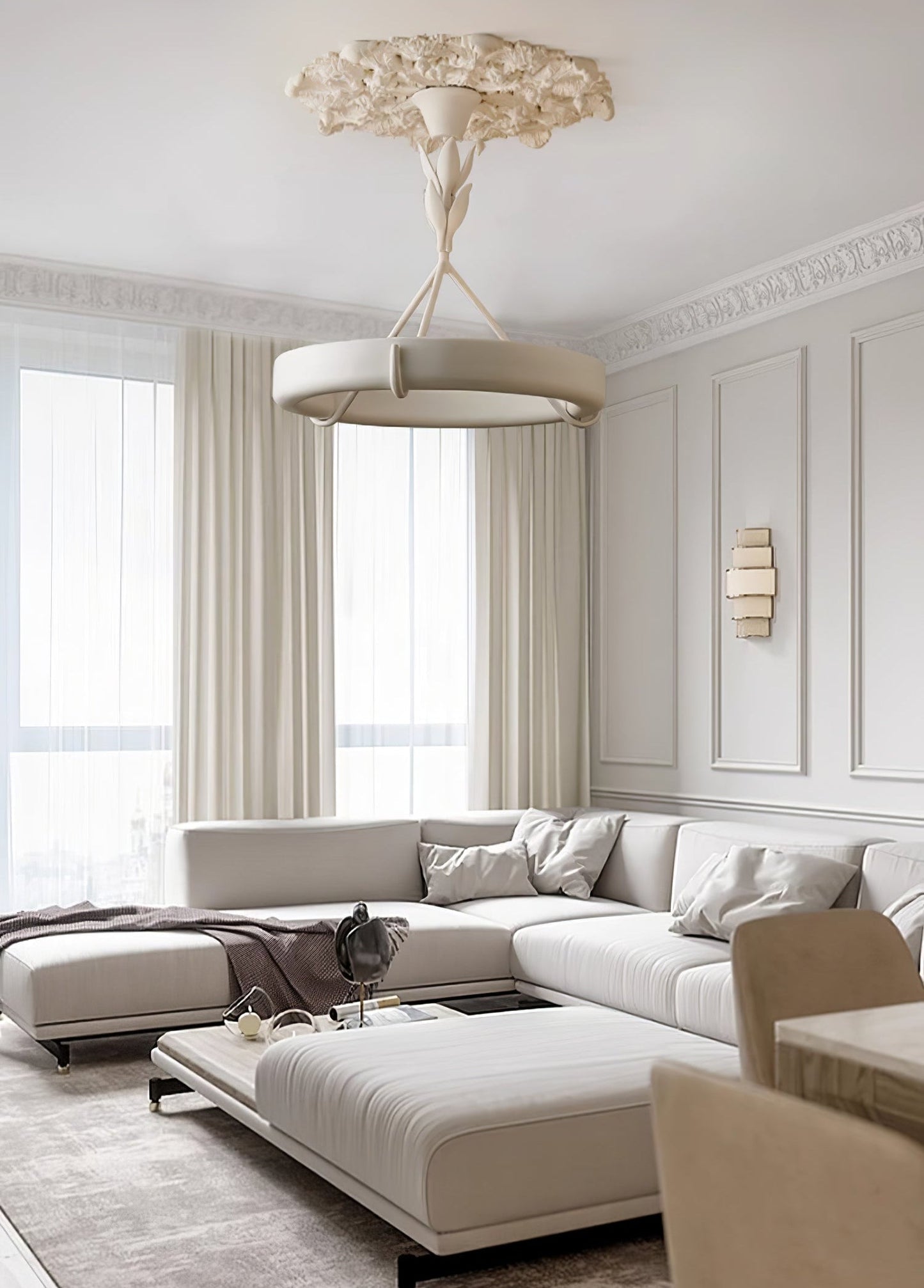 Tinsley Plaster Chandelier - YIOSI