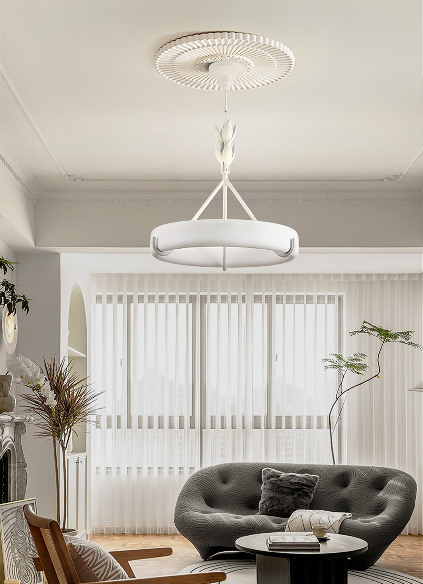 Tinsley Plaster Chandelier - YIOSI