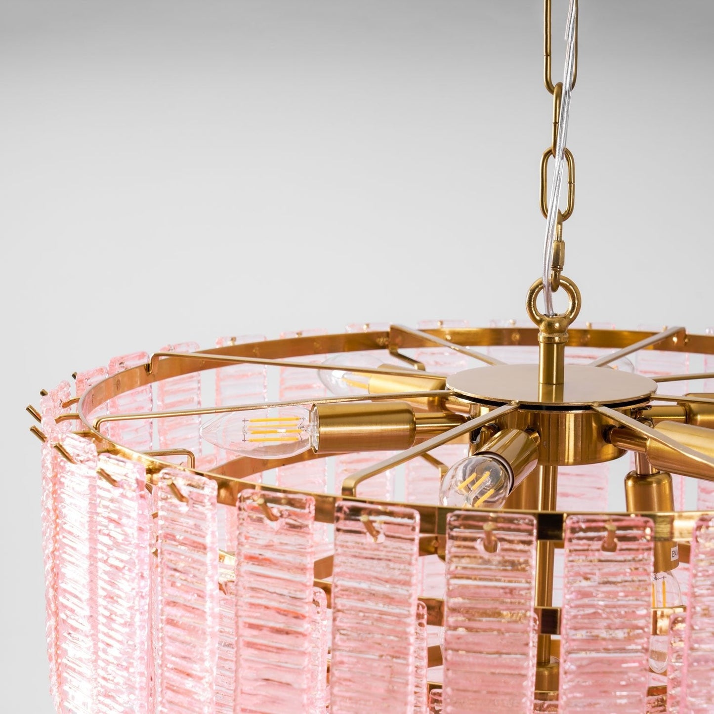 Opalora Pink Murano Chandelier - YIOSI