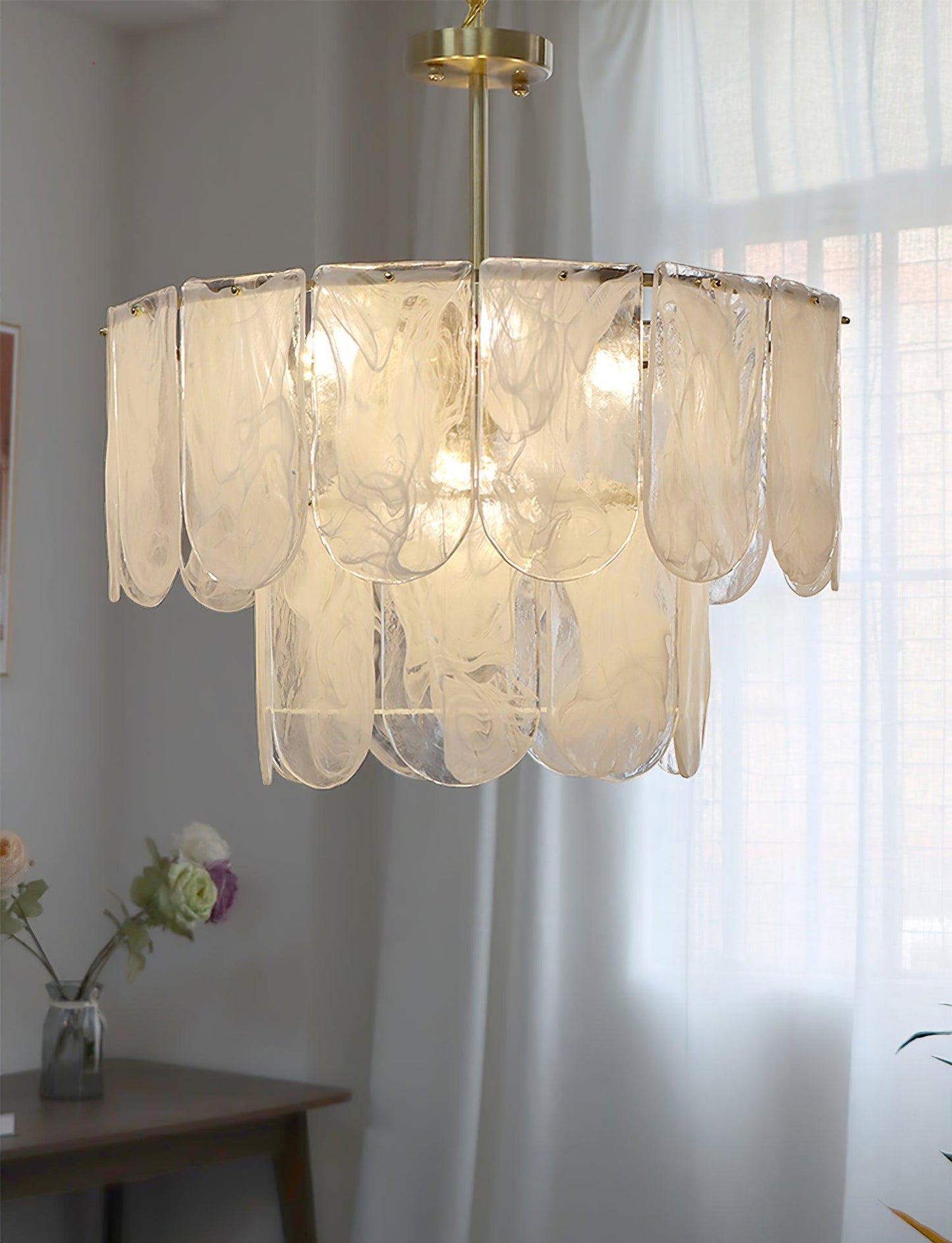 Traditional Classic Metal Glass Chandelier - YIOSI