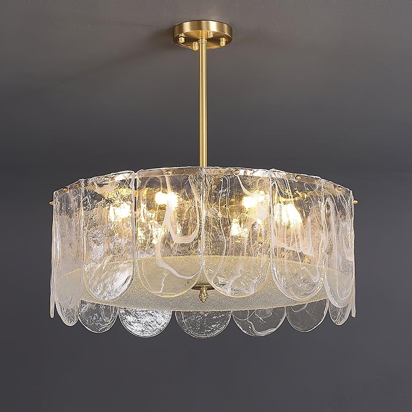 Traditional Classic Metal Glass Chandelier - YIOSI