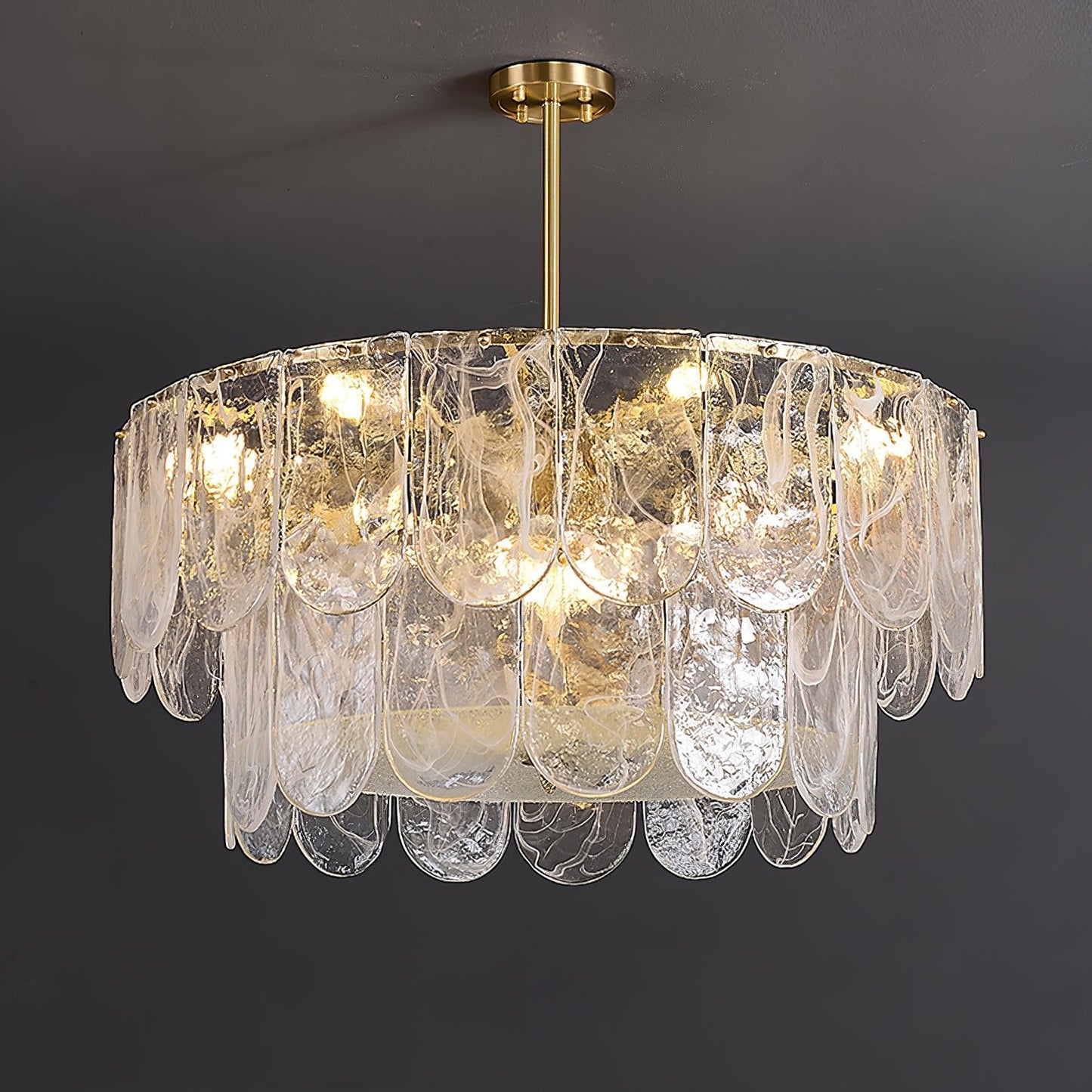 Traditional Classic Metal Glass Chandelier - YIOSI