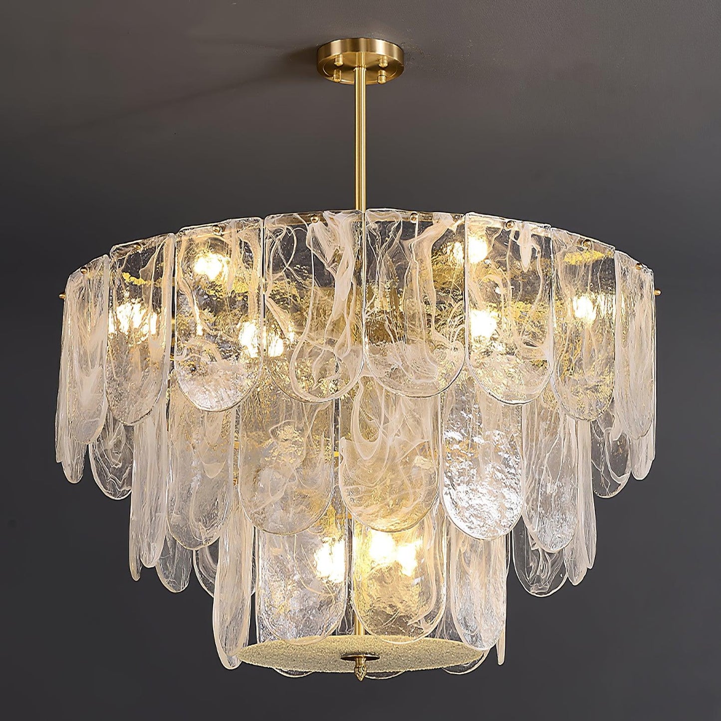 Traditional Classic Metal Glass Chandelier - YIOSI