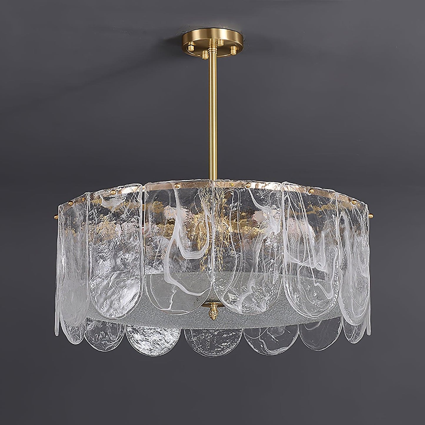 Traditional Classic Metal Glass Chandelier - YIOSI