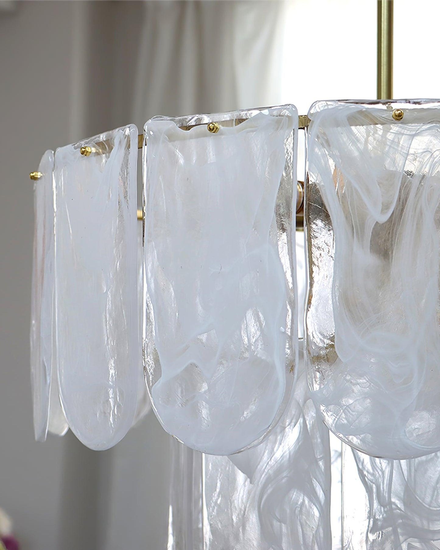 Traditional Classic Metal Glass Chandelier - YIOSI