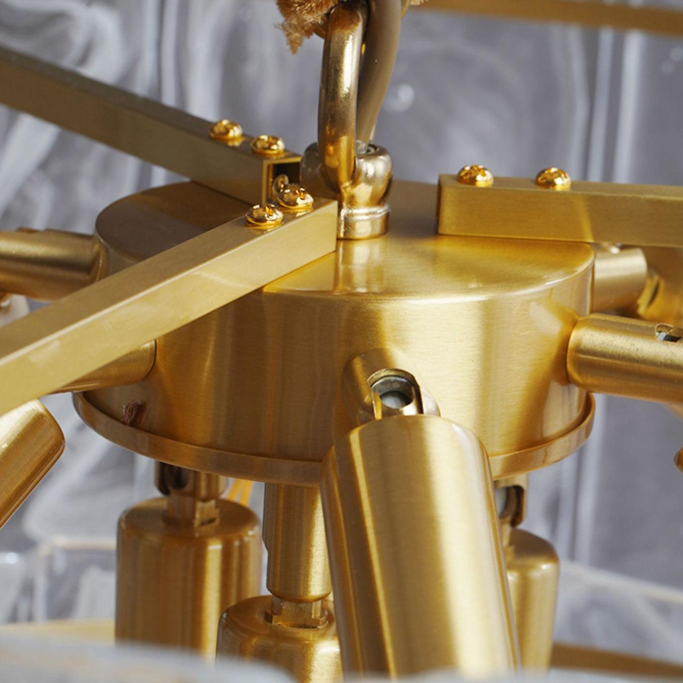 Traditional Classic Metal Glass Chandelier - YIOSI