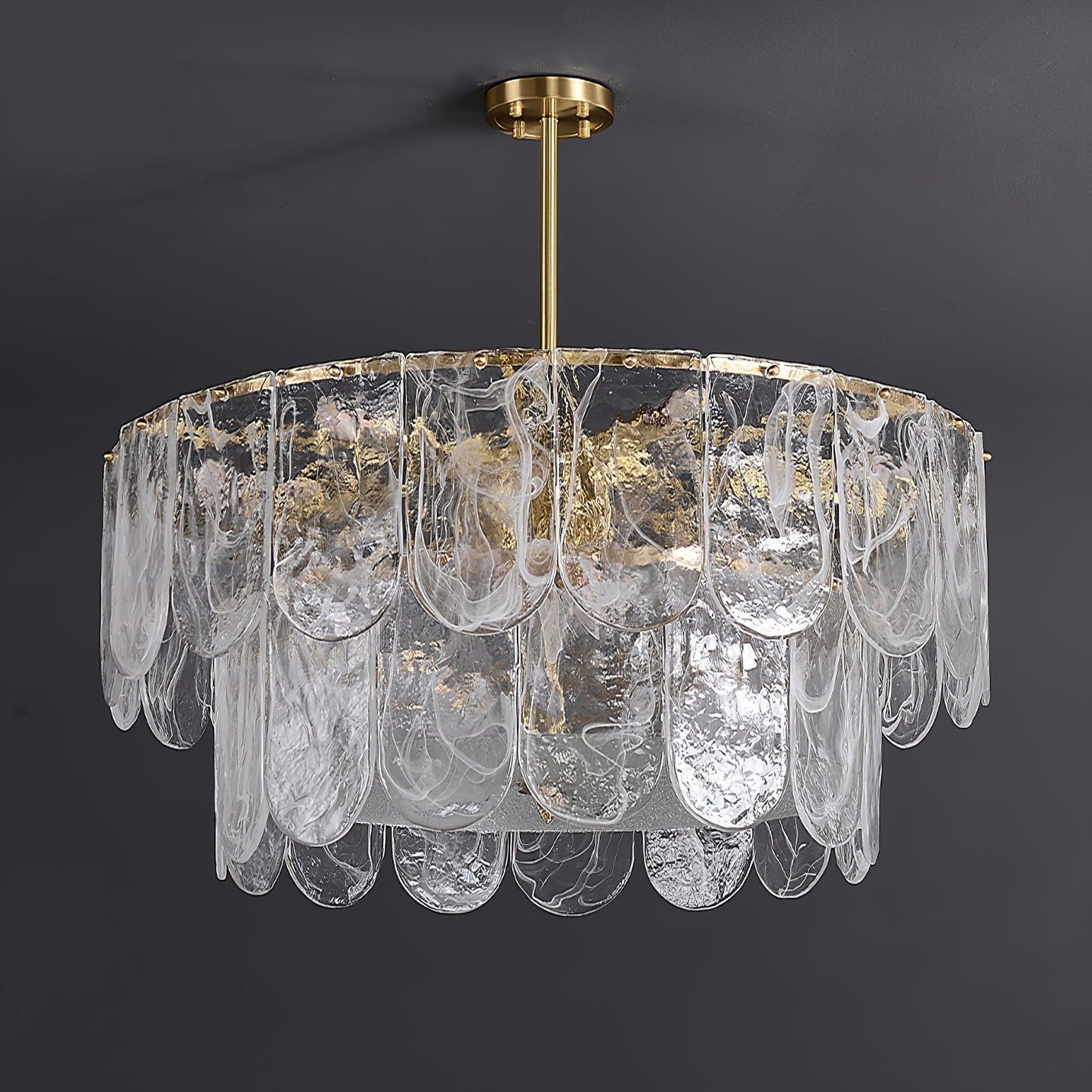 Traditional Classic Metal Glass Chandelier - YIOSI