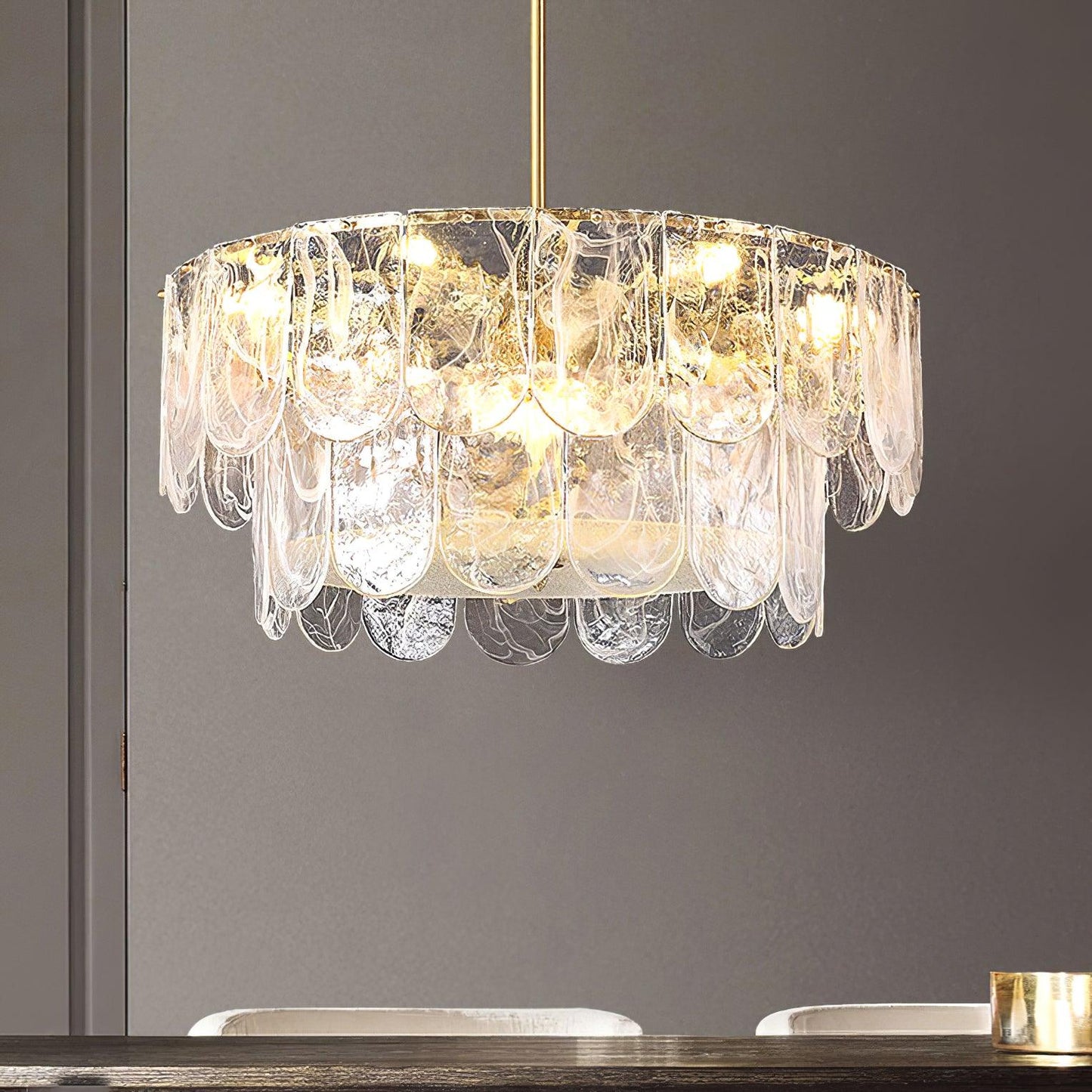 Traditional Classic Metal Glass Chandelier - YIOSI