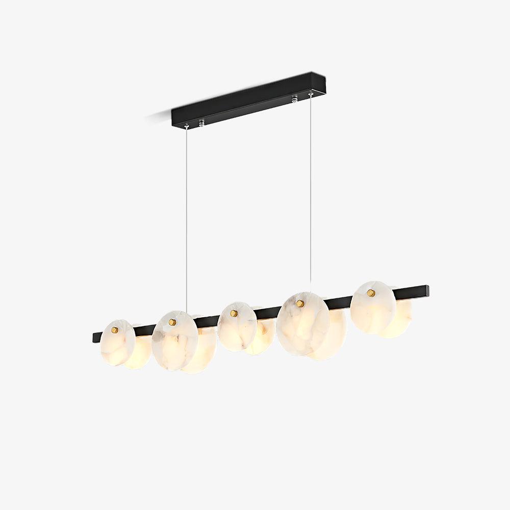 Trinidad Alabaster Brass & White Snowflake Dining Chandelier