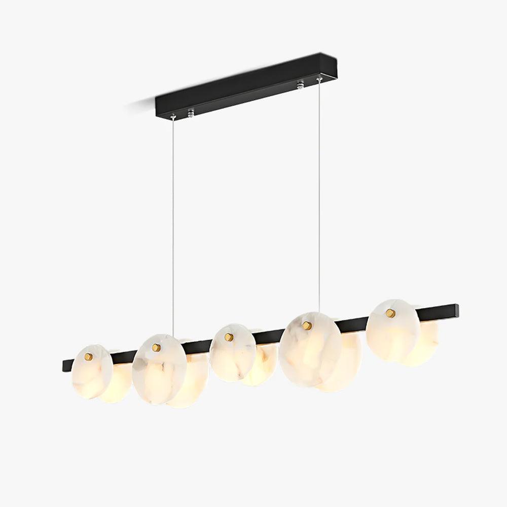 Trinidad Alabaster Brass & White Snowflake Dining Chandelier