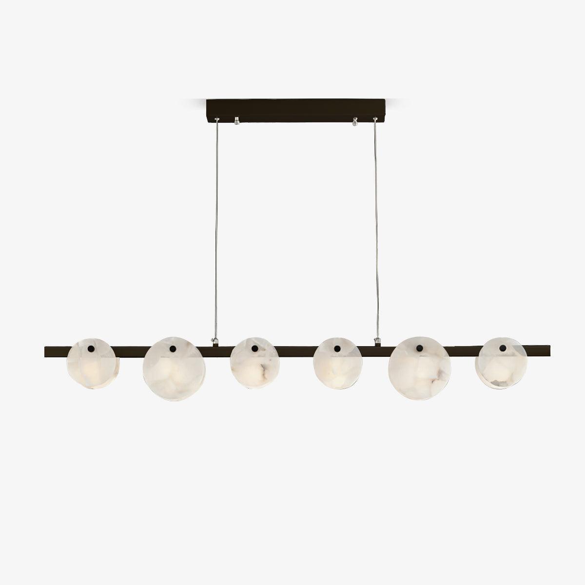 Trinidad Alabaster Brass & White Snowflake Dining Chandelier